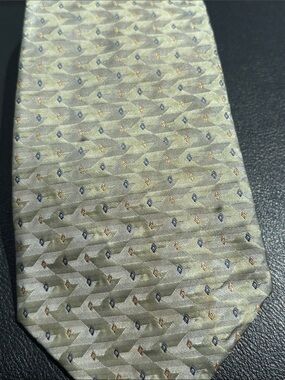 Robert Talbott Tie Best of Class Classic Silk Tie in Light Green/Silver